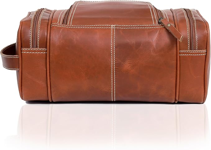 VC VINTAGE COUTURE Leather Toiletry Bag - Image 7