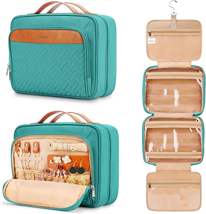 Travel Hanging Toiletry Bag for Women, by COOSKY
