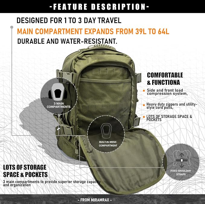 Tactical Backpack Military Backpacks - Image 3