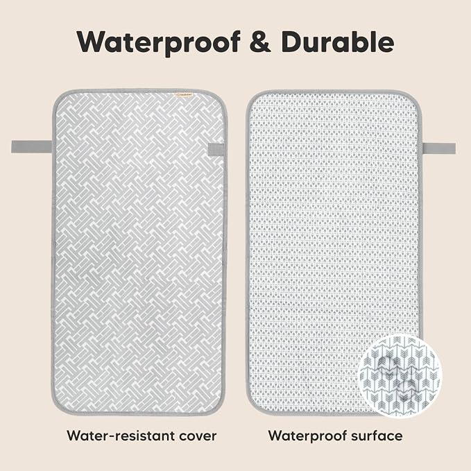 KeaBabies Portable Diaper Changing Pad, Easy Wipe Clean - Image 4