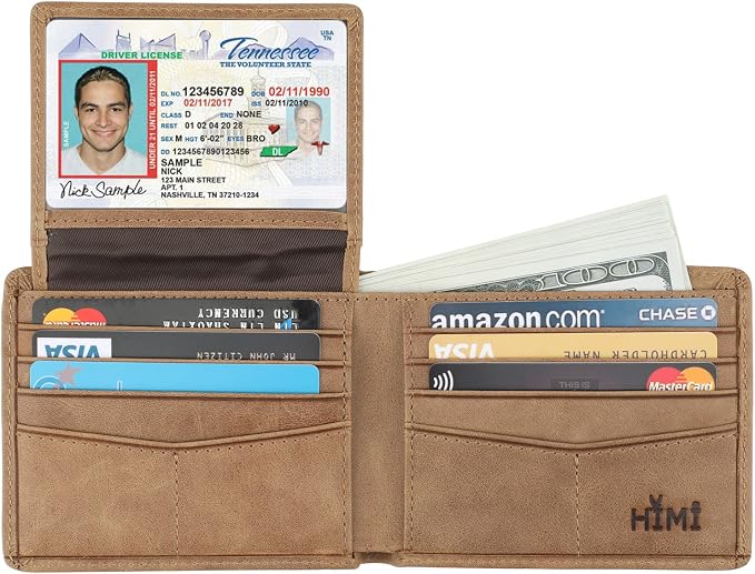 Wallet for Men-Genuine Leather RFID Blocking Bifold Stylish Wallet - Image 4