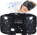 LC-dolida Sleep Mask with Bluetooth Headphones, Extra Large Silk Eye Mask by LC-dolida
