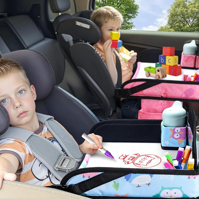 2PCS Kids Travel Tray, Car Seat Tray - Image 3