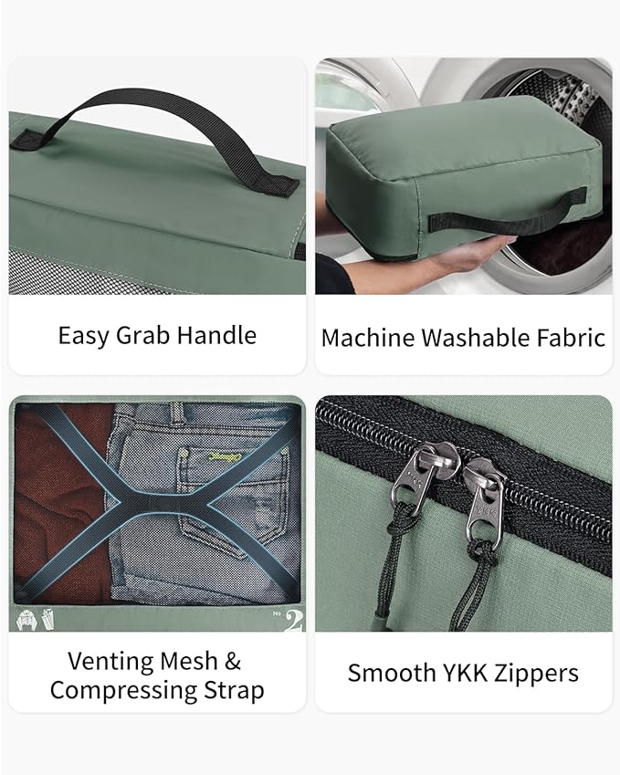 ECOHUB 7 Set Packing Cubes Tear-Resistant Luggage Packing Organizers - Image 5