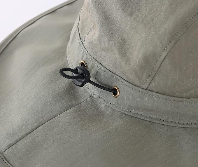 Home Prefer Summer UPF 50+ Men's Bucket Sun Hat Wide Brim Fishing Hat Safari Hat - Image 8