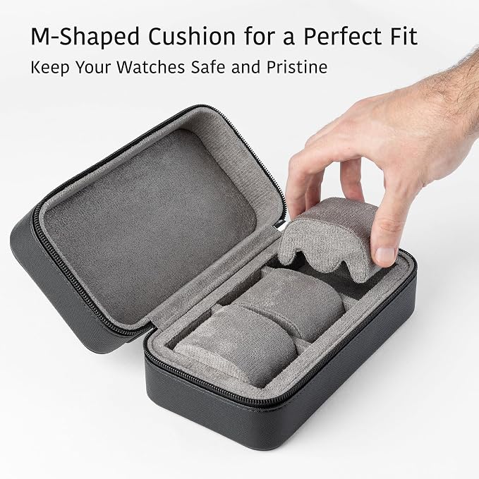 Watch Travel Case for Men | Leather Watch Case - Image 3