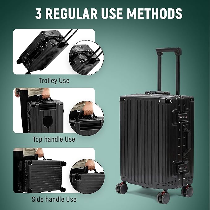 UrbanExporer 24 Inch Check In Hardside Zipperless Luggage - Image 4