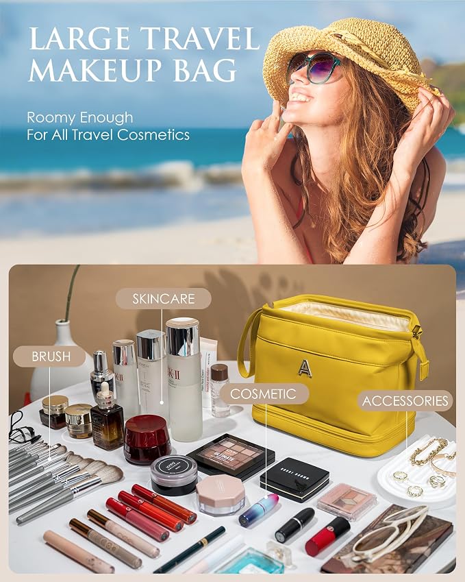 Birthday Gifts for 11 12 13 14 15 16 Year Old Girls, Initial Makeup Bag - Image 2