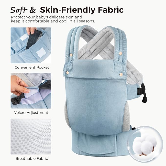 Baby Carrier Newborn to Toddler- Ergonomic, Cozy and Lightweight Infant Carrier - Image 4