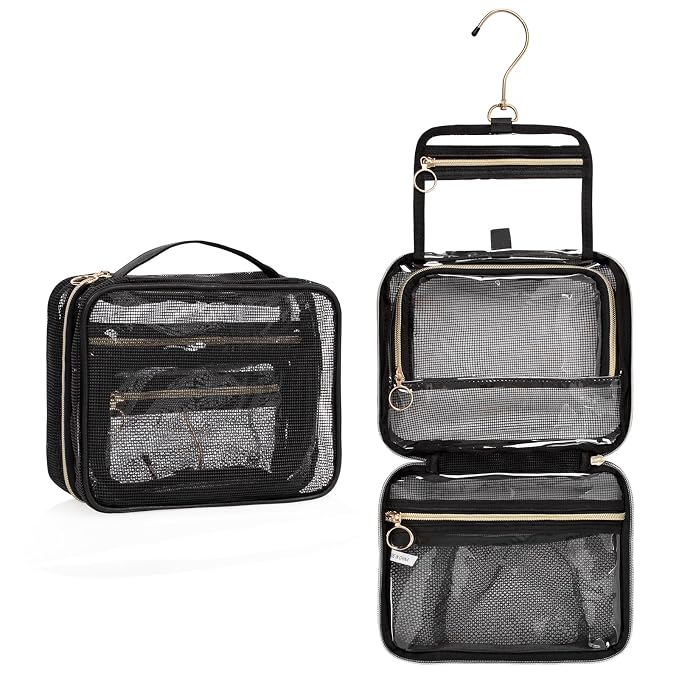 CUBETASTIC Mesh Shower Bag, Hanging Travel Toiletry Bag by CUBETASTIC