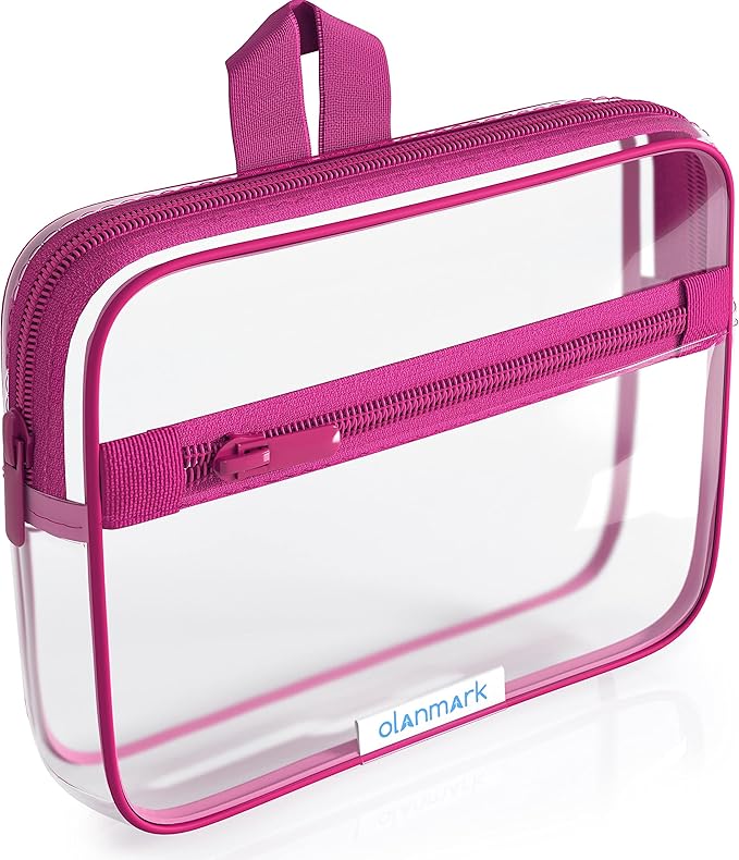 TSA Approved Toiletry Bag 3-1-1 Clear Travel Cosmetic Bag by Olanmark