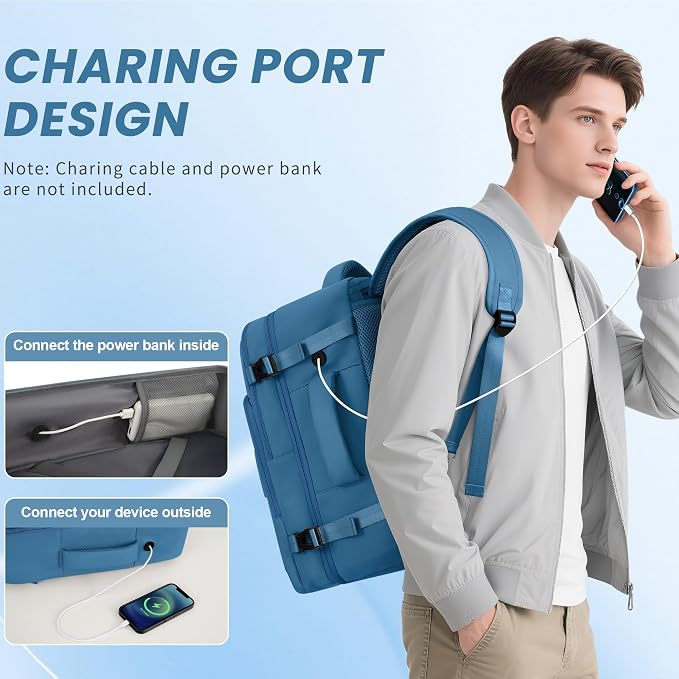 Travel laptop Backpack for Men Women, Personal Item Size Flight Approved - Image 3