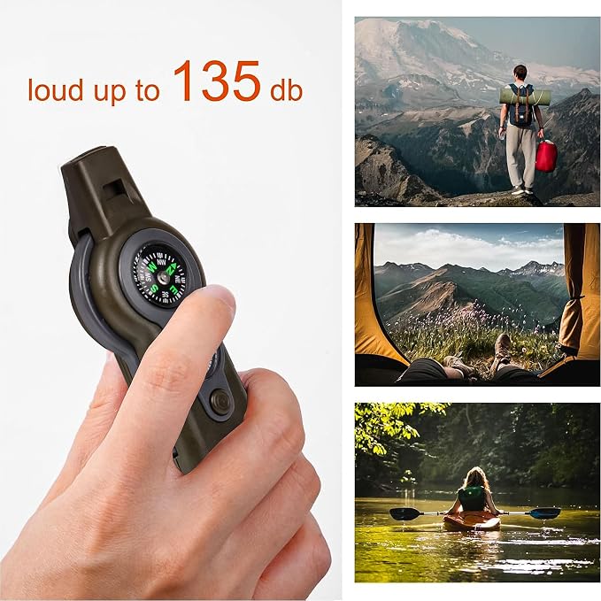 Emergency Survival Function Whistle, Outdoor Multifunctional Tool Safety Whistle - Image 5