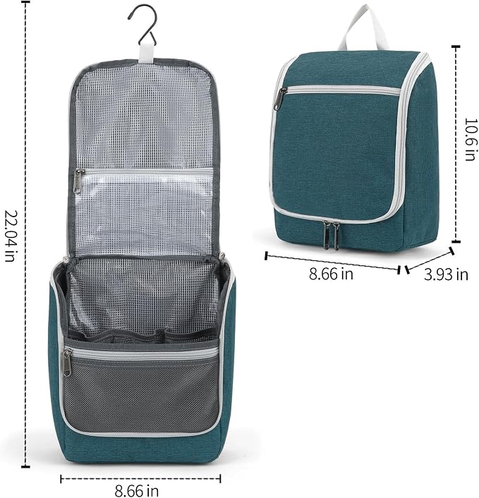 Della Gao Hanging Toiletry Bag for Women, Travel Toiletry Bags Makeup Organizer - Image 4