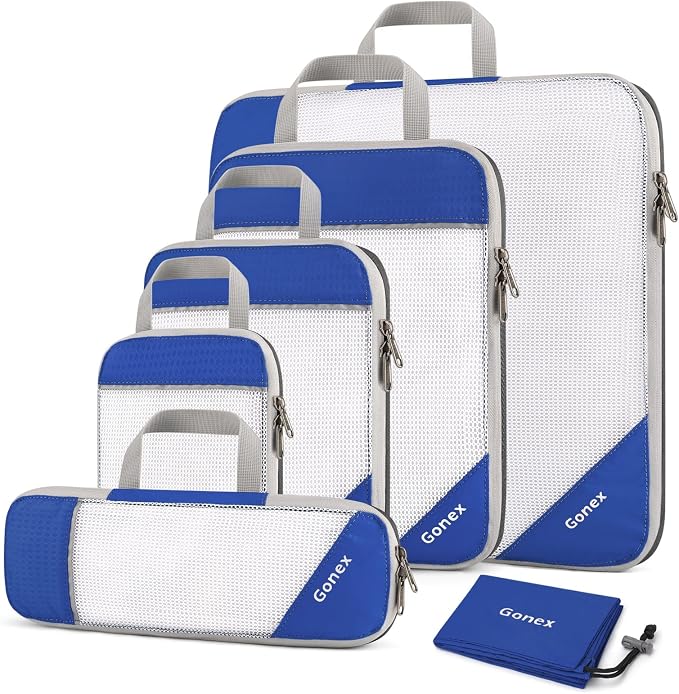 Compression Packing Cubes, Gonex Extensible Storage Mesh Bags Organizers by Gonex