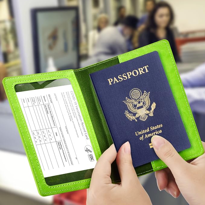 BB-green Passport and Vaccine Card Holder Combo - Image 2