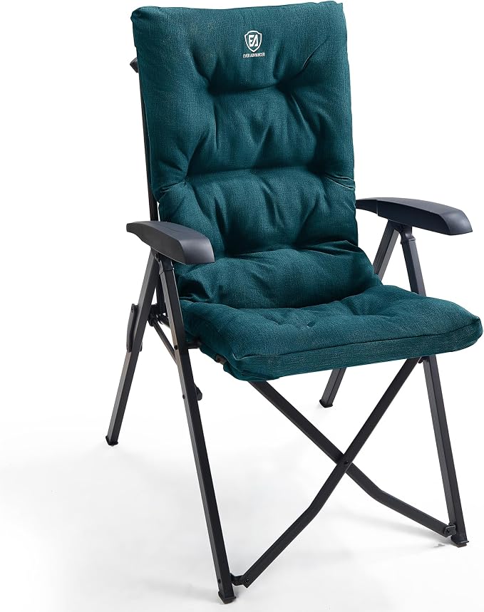 EVER ADVANCED Folding Camping Recliner Chair Fully Padded by EVERADVANCED