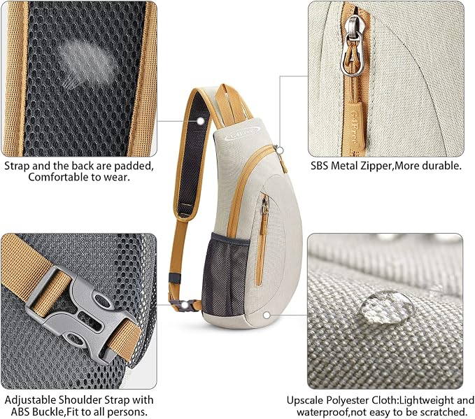 G4Free Sling Bag for Men Women, Small Crossbody Backpack Lightweight Chest - Image 5