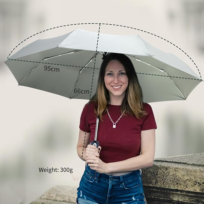 Color Glue Coating Sun Umbrella UV Protection Compact Folding Windproof - Image 6