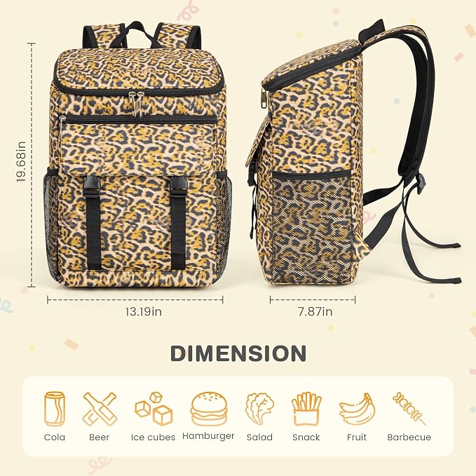 Cooler Backpack Soft Insulated Leak Proof 30 Cans Insulated Backpack Cooler - Image 6