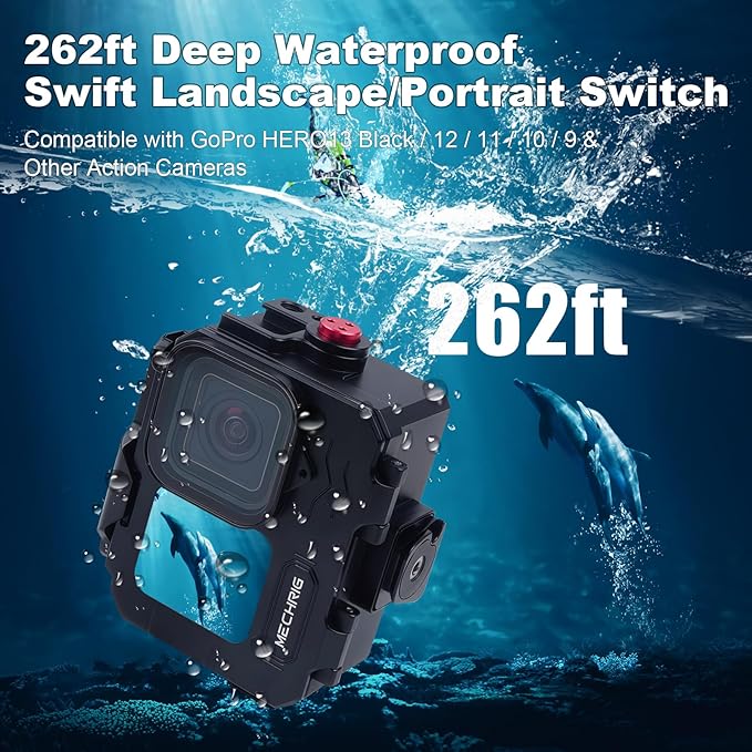 Aluminum Waterproof Case for GoPro HERO13 Black HERO12 HERO11 HERO10 HERO9 - Image 3