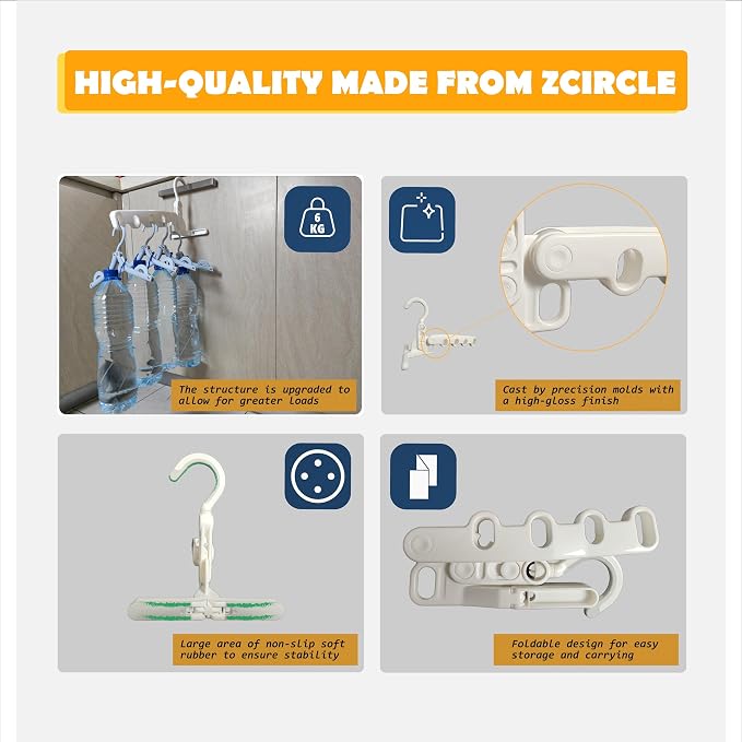 Over The Door Hooks Hanger, Foldable Portable Folding Hangers, Hanging Rack - Image 5