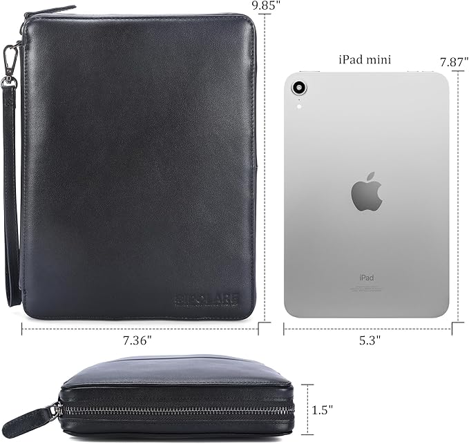 Polare Full Grain Leather Travel Cable Organizer Case Electronics Accessories - Image 2