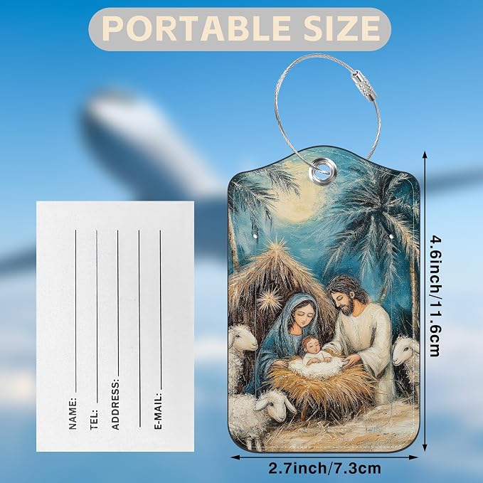 2 Pcs Nativity Scene Luggage Tags - Image 2