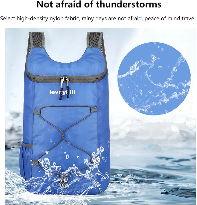 16L Hiking Daypack Lightweight Foldable Travel Backpack Water Repellent Camping - Image 3