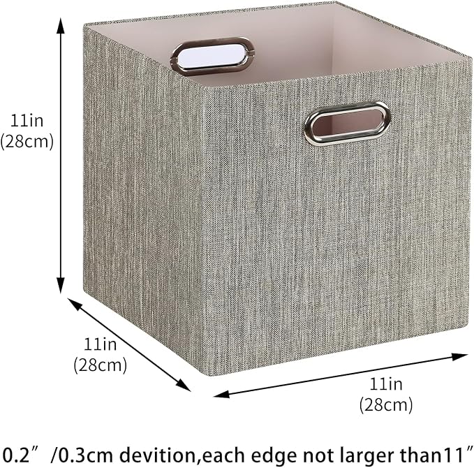 Posprica Storage Bins, 11×11 Foldable Storage Cubes Boxes Container Closet - Image 4