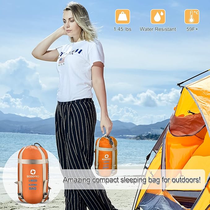 ECOOPRO Warm Weather Sleeping Bag - Image 6