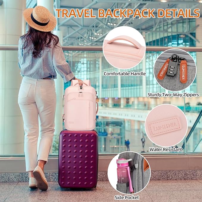Travel Laptop Backpack, 42L Carry on Luggage, Flight Approved Expandable - Image 6