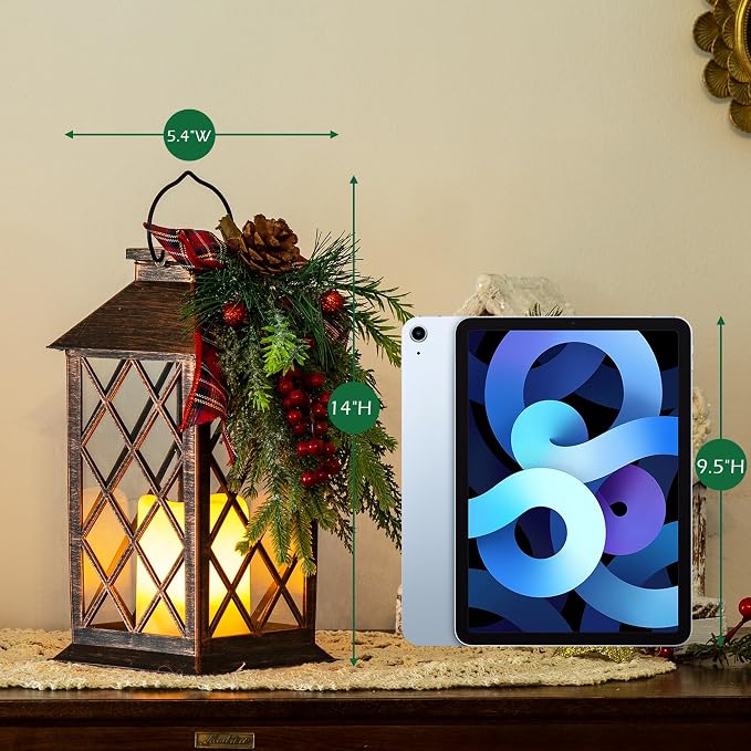 Christmas Solar Lanterns Outdoor, Waterproof Garden Hanging Lanterns, Solar - Image 4