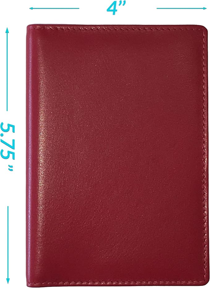 Personalized Monogrammed Red Leather RFID Passport Wallet - Image 4