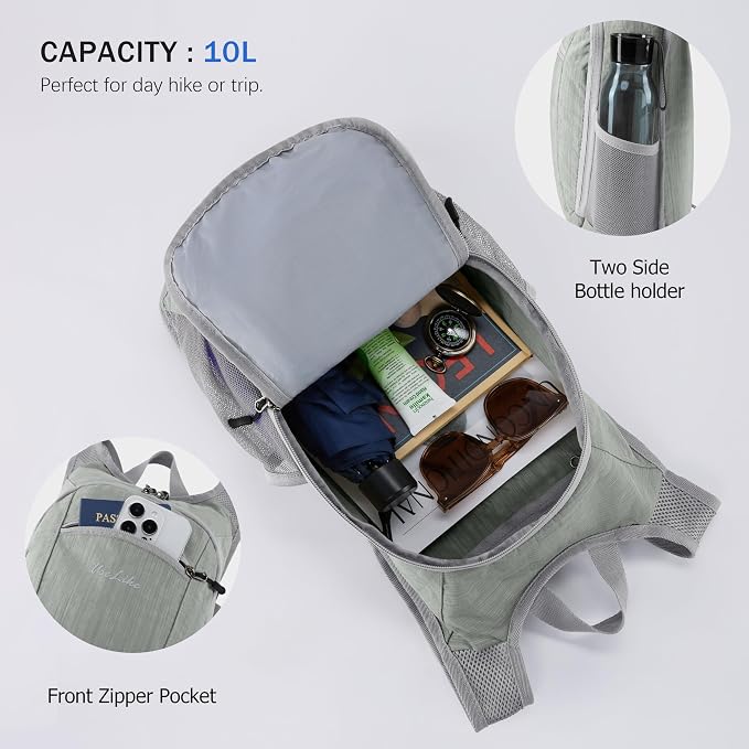 10L Small Hiking Backpack Travel Daypack Lightweight Packable Back Pack - Image 5