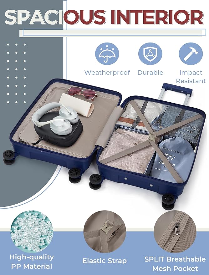 Luggage Sets 5 Piece, Suitcases - Image 6