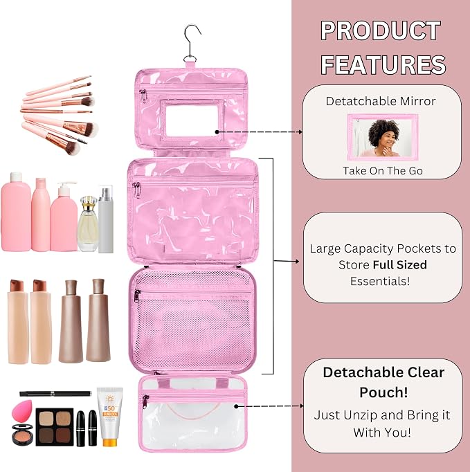 ESSENTE Women's Travel Toiletry Bag - Image 2