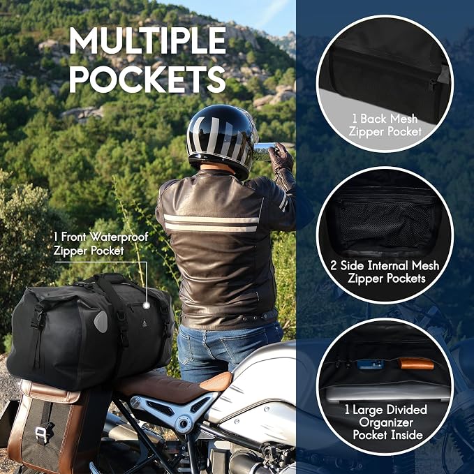 Haimont Waterproof Duffel Bag Roll-top Dry Duffel Bag - Image 4
