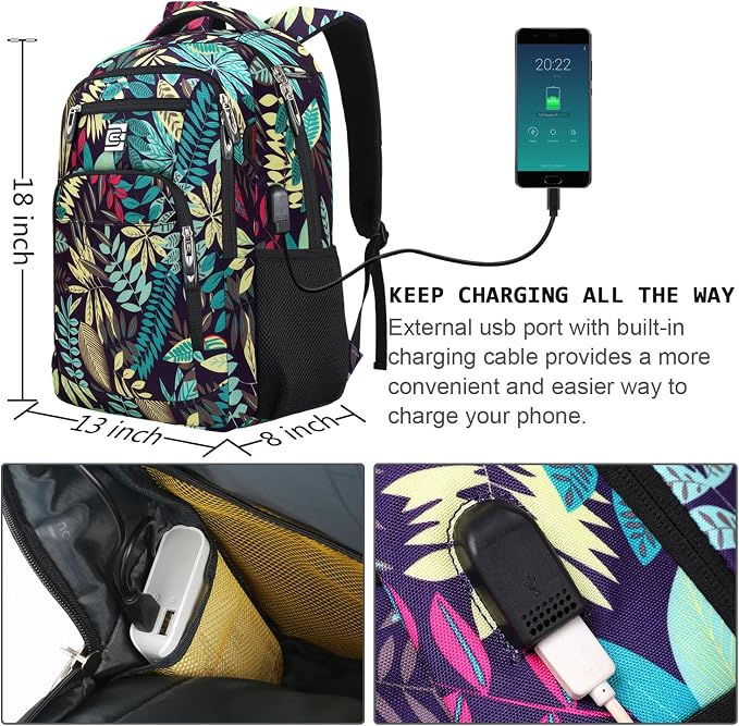 Laptop Backpack, Business Travel Anti Theft Slim Durable Laptops Backpack - Image 4