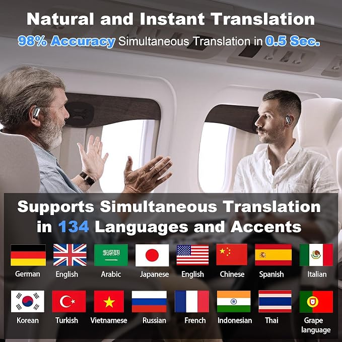 AI Language Translator Earbuds Real Time, 3-in-1 Translation Earbuds 134 - Image 2