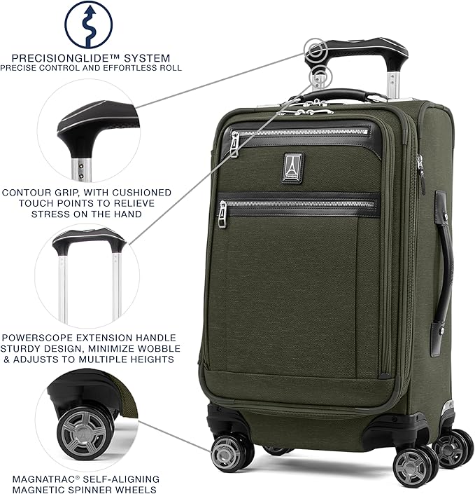 Travelpro Platinum Elite Softside Expandable Carry on Luggage, 8 Wheel Spinner - Image 3