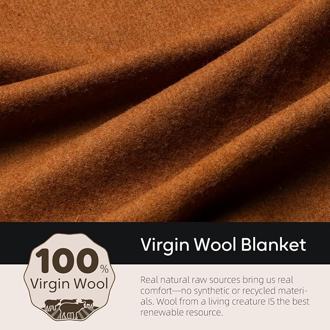 100% Wool Blanket, Military Wool Blanket, Sporting Events, Survival Kits - Image 3