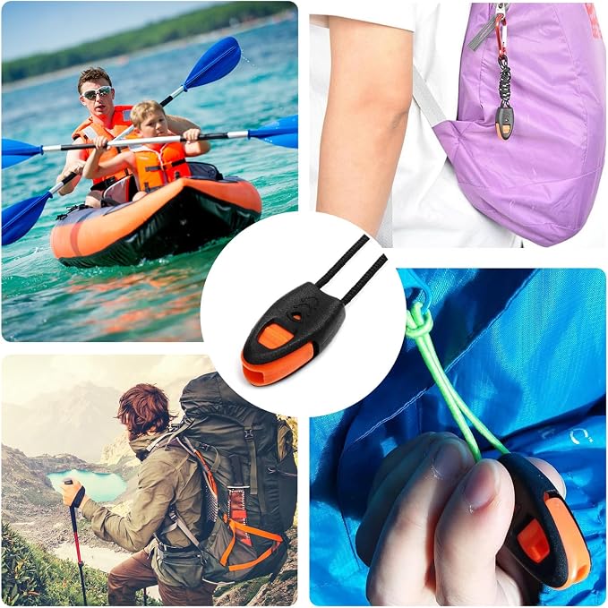 5 Pack Zipper Pull Whistles, Loud Emergency Survival Whistle - Image 5