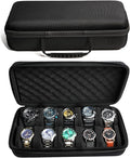 10 slots watch travel case, Hard Portable watch carry storage organizer box by forBetterLife