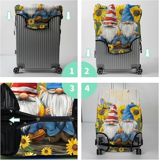 Luggage Cover + Tag, Dwarf Travel Suitcase Protector - Image 7