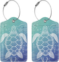 2 Pack Sea Turtle Luggage Tag for Suitcases, Cute Turtle Theme Party by Vridoyt