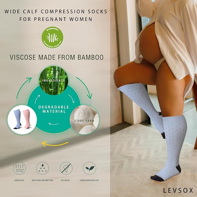 LEVSOX Wide Calf Compression Socks - Image 3