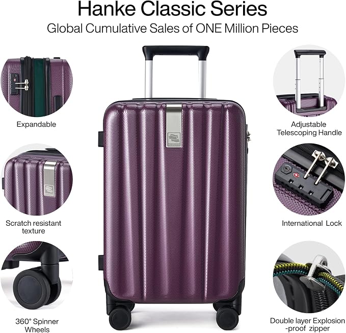 Hanke 29 Inch Expandable Checked Luggage Lightweight PC Hard Shell Luggage - Image 4