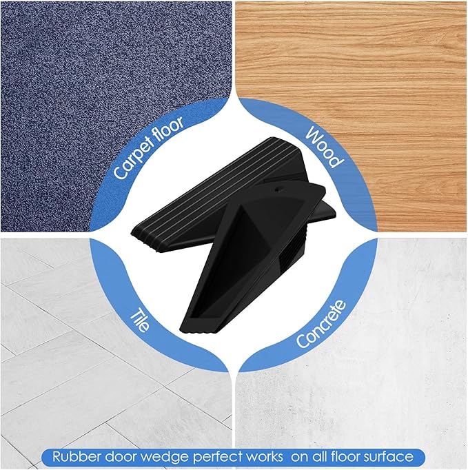 Frienda 8 Pcs Jumbo Door Stoppers Heavy Duty Door Stopper Tall up to 2inch Tall - Image 5