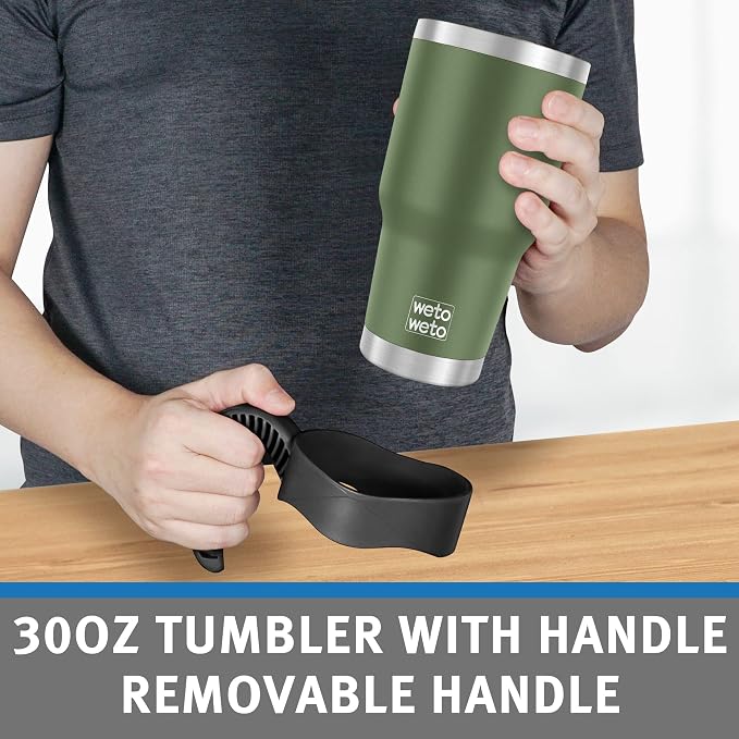 WETOWETO 30oz Stainless Steel Tumbler, Insulated Coffee Tumbler Cup - Image 4